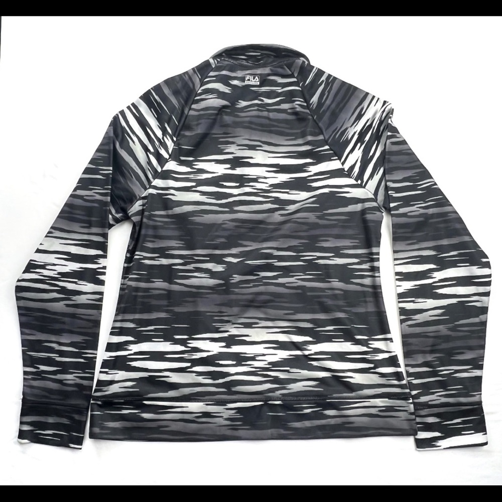 Fila Sport Zebra Animal Print Zip Sweater Small - Picture 2 of 10